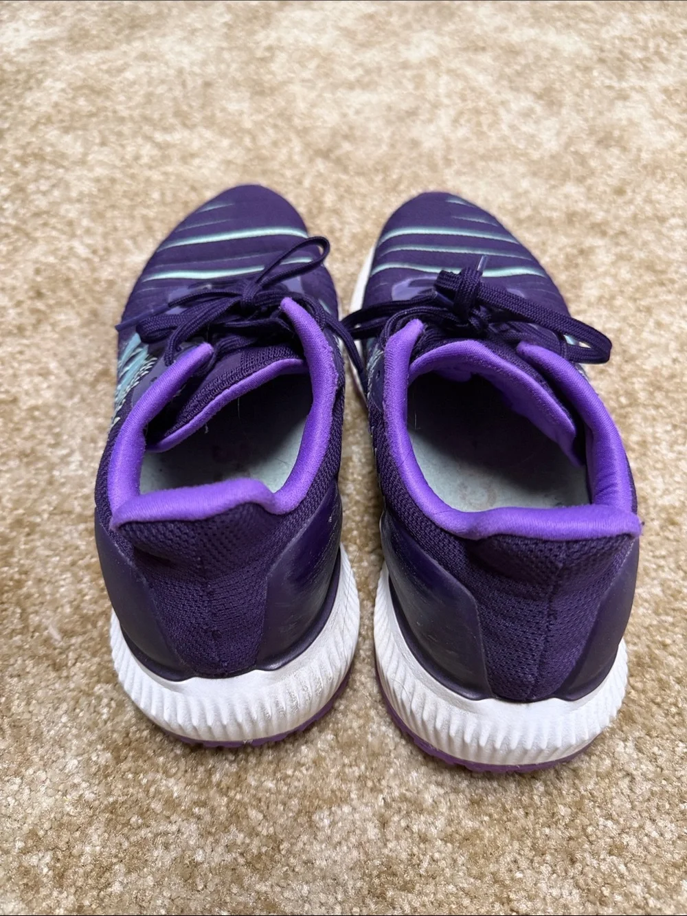 adidas Women's Purple Running Shoes with Mint Accents
